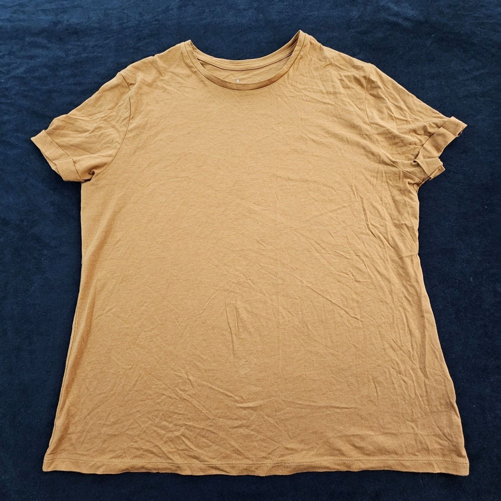 A New Day Brown Short‎ Sleeve Cotton Modal T-Shirt Women's L